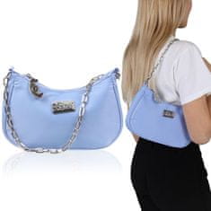 Disney DISNEY Stitch Modrá kabelka bageta na rameno, strieborný reťaz 25x15x5 cm 
