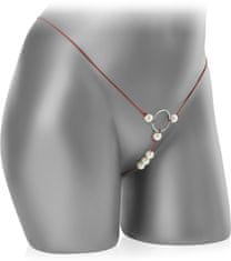 XSARA Perly na šůrkách - miniaturní tanga s kuličkami stimulujícími klitoris - 71878972