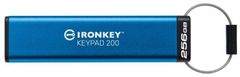 Kingston IronKey Keypad 200, 256GB (IKKP200/256GB), modrá