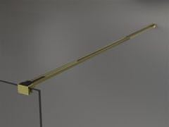 Mexen Kioto sprchová zástena 120x200 cm 8 mm, zlatý, biele prevedenie, 800-120-101-50-97