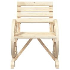 Vidaxl Záhradné stoličky 4 ks jedľové masívne drevo