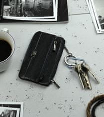 Rovicky Kožené puzdro na kľúče s vreckom na zips