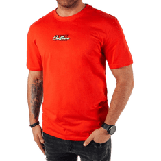 Dstreet Pánske tričko s potlačou oranžová rx5423 L