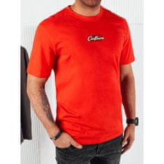 Dstreet Pánske tričko s potlačou oranžová rx5423 L