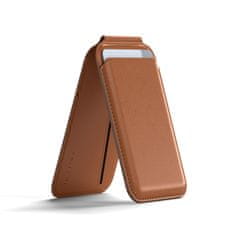Satechi Magnetický stojan / peňaženka Vegan-Leather pre Apple iPhone 12/13/14/15, Hnedá