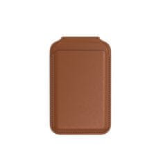 Satechi Magnetický stojan / peňaženka Vegan-Leather pre Apple iPhone 12/13/14/15, Hnedá