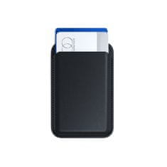 Satechi Magnetický stojan / peňaženka Vegan-Leather pre Apple iPhone 12/13/14/15, Čierna