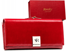 Rovicky Klasická, kožená dámska peňaženka s RFID systémom uzatváraná na patentku