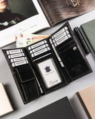 Pierre Cardin Klasická dámska peňaženka z prírodnej kože s háčikom a zapínaním