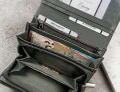 4U Cavaldi Klasická dámska kožená peňaženka s klopou na patentku