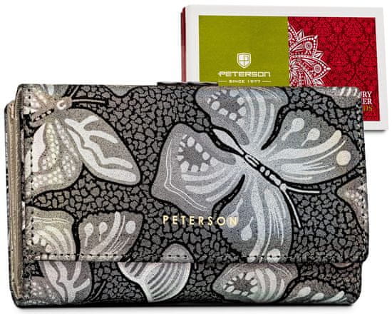Peterson Dámska kožená peňaženka s motýlikom