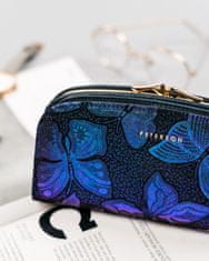 Peterson Dámska kožená peňaženka zdobená holografickými motýľmi