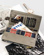 Peterson Veľká, vertikálna dámska peňaženka z prírodnej kože so zipsom a magnetom