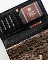 Peterson Dámska lakovaná peňaženka so vzorom hadej kože