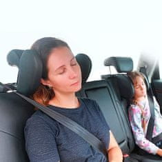 Netscroll Odnímateľná opierka krku s jednoduchou inštaláciou, opierka krku a hlavy, vhodná do auta, umožňuje bezpečný a uvoľnený odpočinok, nastaviteľná šírka, vhodná pre dospelých a deti, VacayBackrest