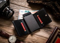 Peterson Pánska kožená peňaženka so zapínaním a ochranou RFID karty