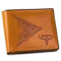 Buffalo Wild Pánska kožená peňaženka so zdobenou prednou stranou
