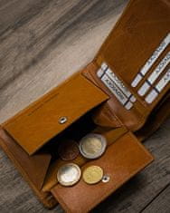 Buffalo Wild Pánska kožená peňaženka so zdobenou prednou stranou