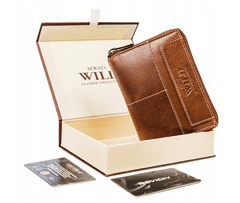 Always Wild Veľká, vertikálna kožená peňaženka s RFID systémom