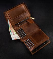 Always Wild Veľká, vertikálna kožená peňaženka s RFID systémom