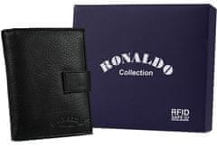 RONALDO Kožená pánska peňaženka na zips s priehradkou na zips