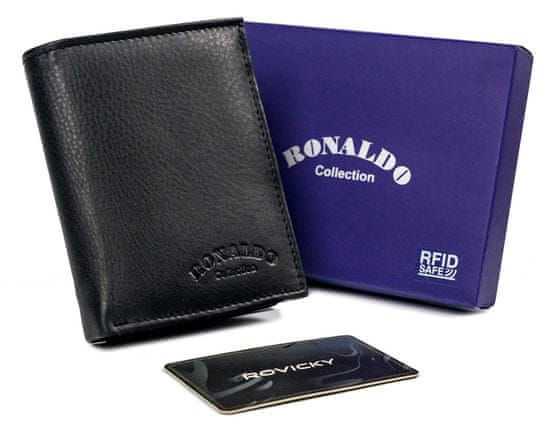 RONALDO Pánska kožená peňaženka s vreckom na karty
