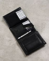4U Cavaldi Čierna kožená pánska peňaženka s RFID Protect