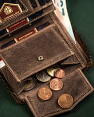 Peterson Veľká pánska peňaženka z nubukovej prírodnej kože