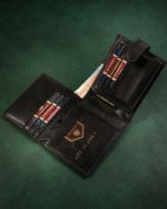 Peterson Veľká pánska kožená peňaženka so zapínaním na patent