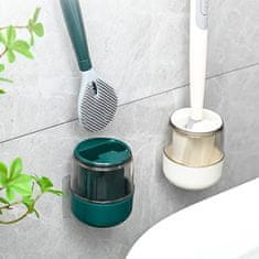 Netscroll Revolučná toaletná kefa s tlačidlom na dávkovanie čistiaceho prostriedku, BestBrush