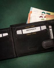 Rovicky Veľká, kožená pánska peňaženka s RFID systémom