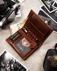 Peterson Veľká, kožená pánska peňaženka s vyrazeným znamením zverokruhu