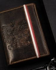 Inny Vertikálna pánska peňaženka z prírodnej kože s vlasteneckým motívom a RFID systémom