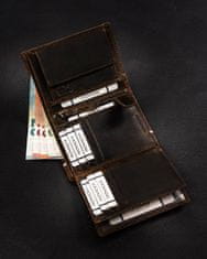 Inny Vertikálna pánska peňaženka z prírodnej kože s vlasteneckým motívom a RFID systémom