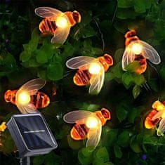 Netscroll Solárna lampa s 30 LED svetlami vo forme včiel, BeeLights