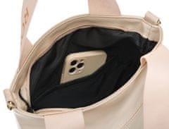 Rovicky Malá dámska shopper taška s vreckom na patent a strapcom