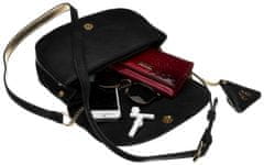 Lulu Castagnette Dámska messenger taška so štýlovou prelamovanou chlopňou a kľúčenkou