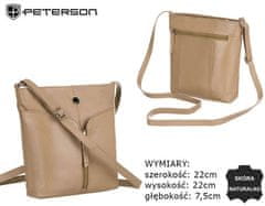 Peterson Dámska kožená messenger taška s nastaviteľným popruhom