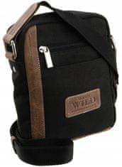 Always Wild Kožená pánska taška cez rameno s vonkajším vreckom