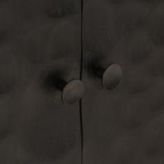 Vidaxl Komoda, čierna 55x30x76 cm, mangový masív a železo
