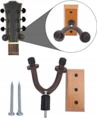 Korbi Držiak gitary, háčik, držiak na gitary, vešiak na stenu pre gitaru, ukulele alebo mandolínu.