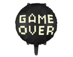 Balón fóliový s nápisom GAME OVER - Game - Rozlúčka so slobodou - 45 cm