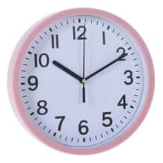 SEGNALE Nástenné hodiny ručičkové 22,5 cm ružový rám KO-837000050ruzo