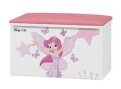 Babyboo Box na hračky s motivem Little Princess BabyBoo + čalouněné sedalo