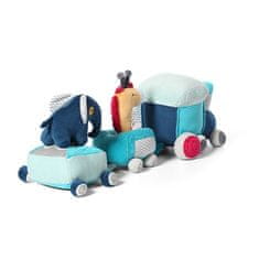 BabyOno Edukační vzdělávací hračka Safari train, modrá