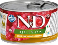 N&D N & D DOG quinoa Adult Quail & Coconut Mini 140g
