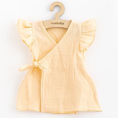 NEW BABY Letné dojčenské mušelínové šaty New Baby Leny peach 56 (0-3m)