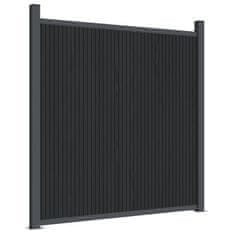 Vidaxl Plotový panel sivý 1737x186 cm WPC