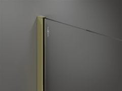 Mexen Kioto sprchová zástena WALK-IN 8mm, 150x200 cm, sklo číre / zlatý profil, 800-150-101-50-00