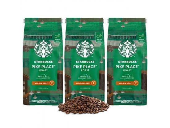 Starbucks STARBUCKS Pike Place Roast Stredne pražená zrnková káva 450g